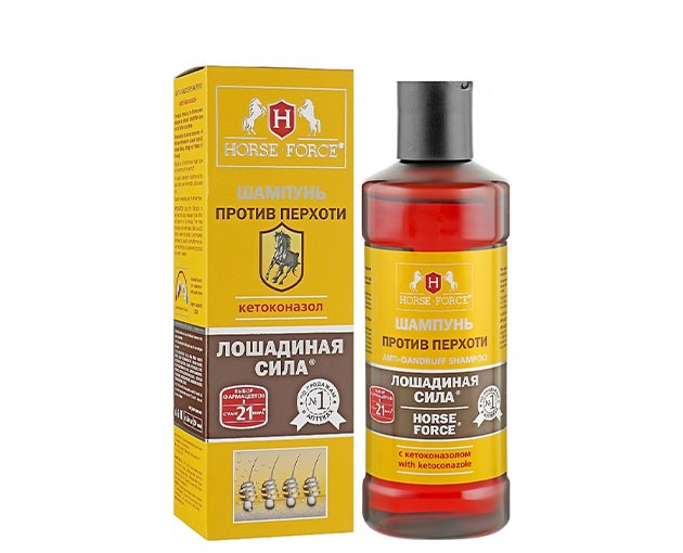 ცხენის ძალა შამპუნი ქერტლის საწინააღმდეგოდ კეტოკონაზოლით 250 მლ